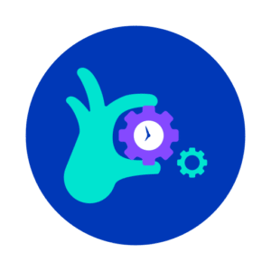 Icon representing efficiency and streamlined workflows in collections strategy