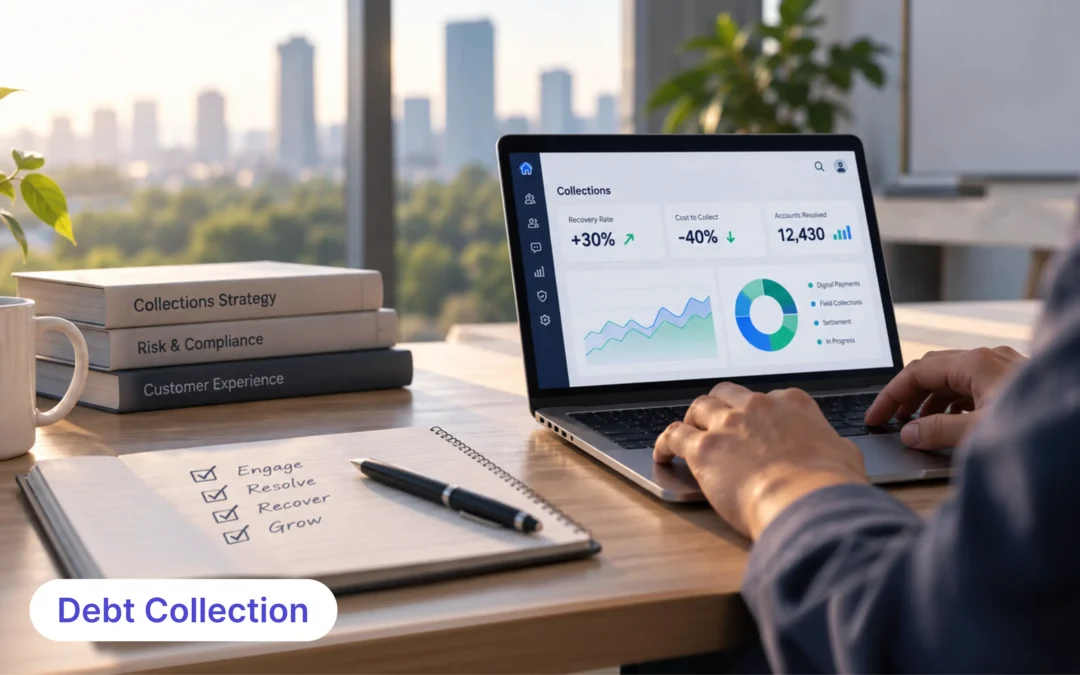 Enterprise debt recovery software connecting account prioritization, omnichannel engagement, payments and collections analytics.